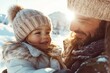 © Lens Legacy - Joyful winter moments shared between a loving father and his daughter in a snowy landscape