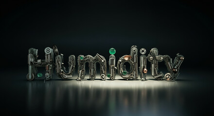 Poster - Humidity technology representation with abstract futuristic design