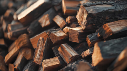 Wall Mural - pile sawed firewood