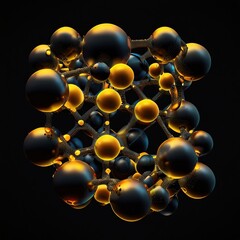 Poster - 3d render of molecule