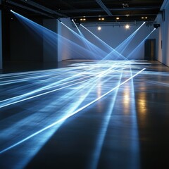 Poster - dynamic light installation showcases artistic expression urban gallery photography modern space arti