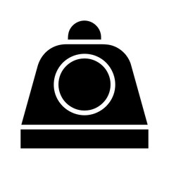 Poster - Black and white speaker icon. Concept of sound, music, and volume.