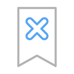 Poster - Bookmark delete icon. Concept of remove, cancel, and error.