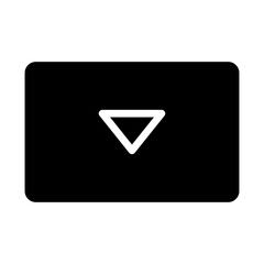 Poster - Down arrow icon. Concept of direction, download, and scroll.