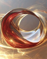 Poster - Dynamic abstract flame design digital space graphic art fluid environment contemporary viewpoint horoscope inspiration