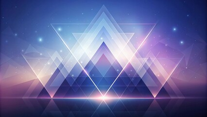 Wall Mural - abstract geometric night sky design with triangles and glowing lights
