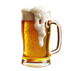 Cheers to refreshment beer in a mug home bar beverage photography cozy setting close-up shot isolated on transparent background