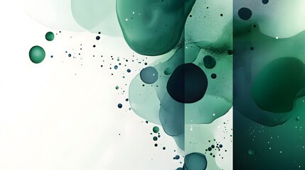 Wall Mural - vector graphic design, green tone, generative ai