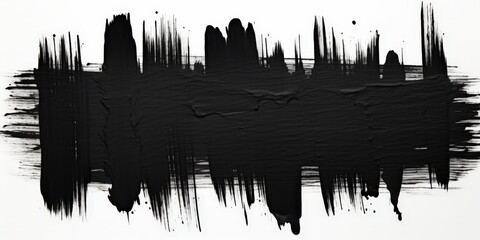Poster - Abstract Black Paint Texture with Striking Brush Strokes Depicting Artistic Expression and Creativity in a Minimalist Style