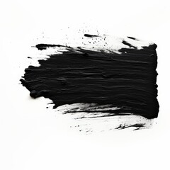 Poster - Abstract Black Paint Texture on White Background Ideal for Artistic Designs and Creative Projects Featuring Unique Marker Effect Reminiscent of Modern Art