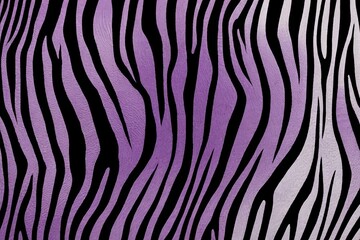 Wall Mural - zebra print fabric in purple and black on a white background