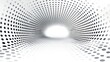 © slamet - Abstract Tunnel of Dots: A Monochromatic Vortex of Depth and Perspective