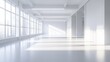 © MySamLobatobrock - Sunlit empty modern white office space.