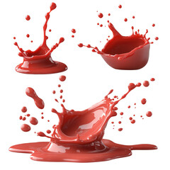 Poster - Dynamic red paint splash action studio setting high-quality image creative conceptual environment