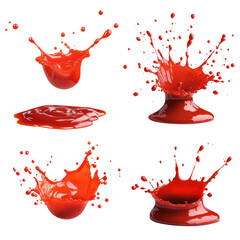 Poster - Dynamic red paint splash action in studio high-resolution images creative photography vibrant colors