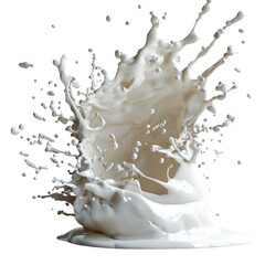 Poster - Dynamic white milk splash action studio photography isolated close-up creative expression for design