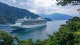 Bay View of Toba Island from Diamond Princess Cruise in Japan