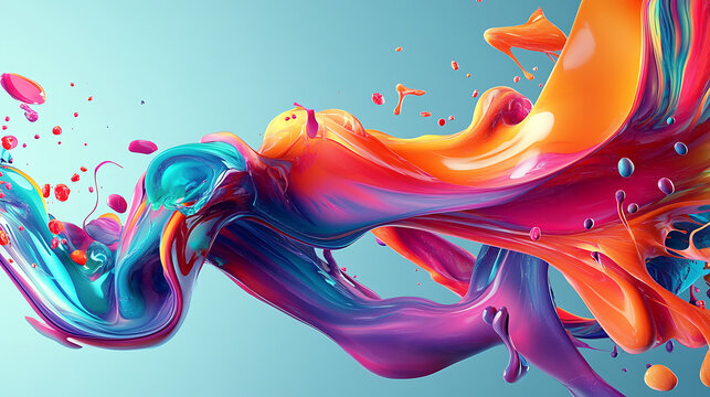 Abstract colorful splash