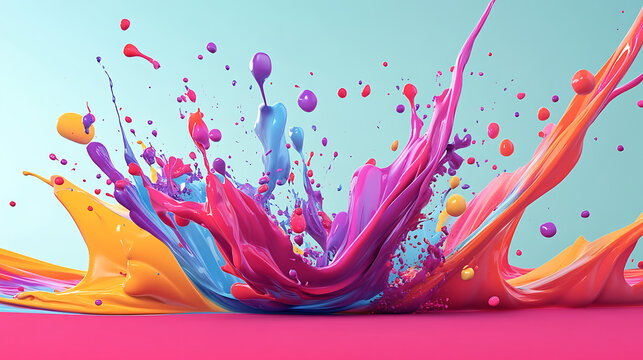 Abstract colorful splash