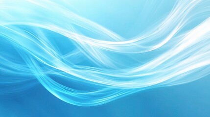 Poster - Abstract Flowing Lines on Techy Blue Background for Creative Use