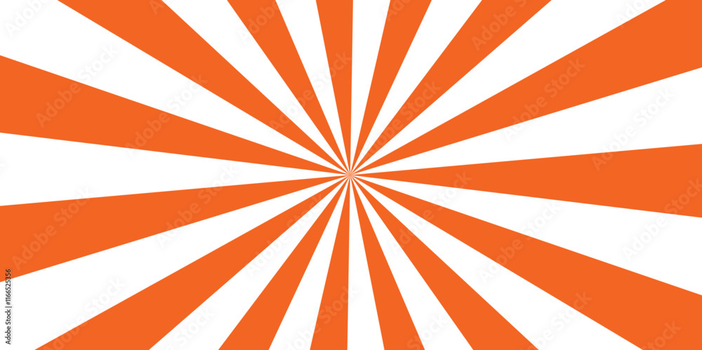 Abstract background with rays retro starburst. Radial spiral stripes ...