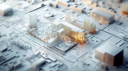 Poster - Detailed Architectural Floor Plans of a Modern Urban Project