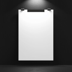 Focused visual presentations with a blank white 3D poster