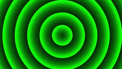 Wall Mural - 3d green circles animation pattern background. green circles round tunnel animation pattern