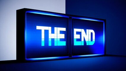 Poster - A glowing sign displays 