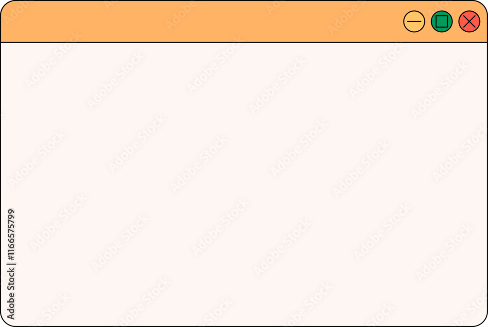 Desktop browser and dialog window templates. Computer user interface ...