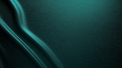 Poster - Luxurious, deep teal satin fabric texture with soft folds and rich green undertones, creating an elegant, abstract backdrop. Perfect for high-end design projects and as a sophisticated background for 