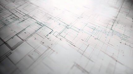 Poster - Detailed Blueprint Paper Ideal for Construction and Design Projects