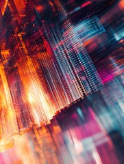 Poster - Digital technology background. Abstract tech representation. Colorful. graphic concept for your design