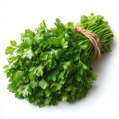 Wall Mural - parsley, isolated on white background. hd.