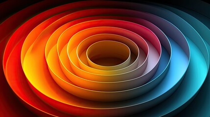 Poster - Abstract colorful concentric circles creating a vibrant, dynamic visual effect.
