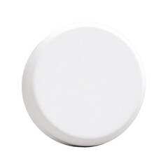 white round tablet isolated on transparent background Generative Ai.