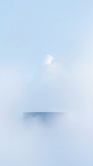 Wall Mural - dark platform above blue fog