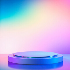 Poster - pastel cylindrical display platform