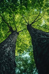 Canvas Print - Two Trees in Forest