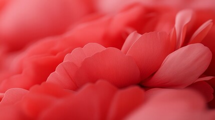 Poster - Close-Up of Vibrant Red Petals in Soft Focus Capturing Springtime Elegance