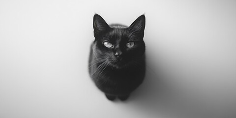 Canvas Print - Black cat portrait