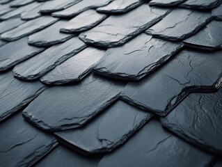 Canvas Print - Slate roof detail