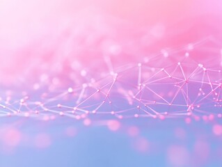 Aufkleber - Surreal Neon Pastel Network Abstract Digital Patterns and Light Flow