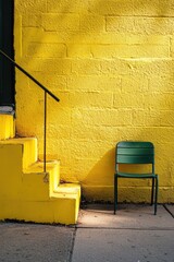 Sticker - Green Chair Yellow Wall