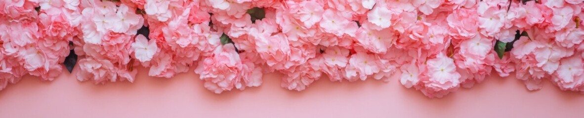Poster - Vibrant Pink Floral Wall Texture Captivating Bloom Aesthetic in Stock