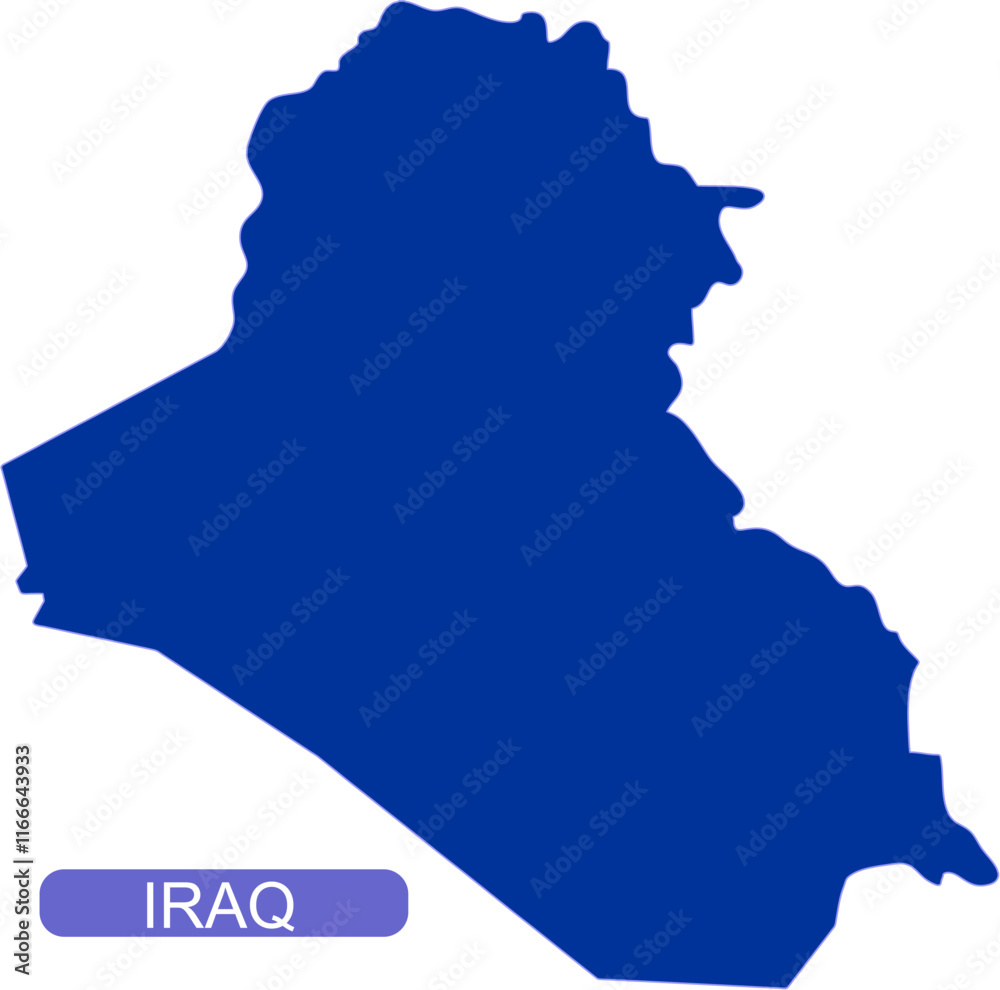 Maps of Iraq outline in solid color Stock Vector | Adobe Stock