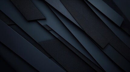 Poster - Abstract black geometric background with angular polygon shapes, perfect for modern design and tech projects.