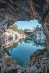 Sticker - Cave entrance view