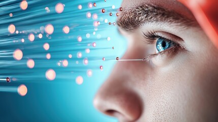 Poster - a telecommunications engineer working on a fiber optic cable splice, demonstrating the precision and