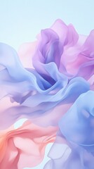 Aufkleber - Abstract pastel fabric swirls, flowing, light, airy, delicate.